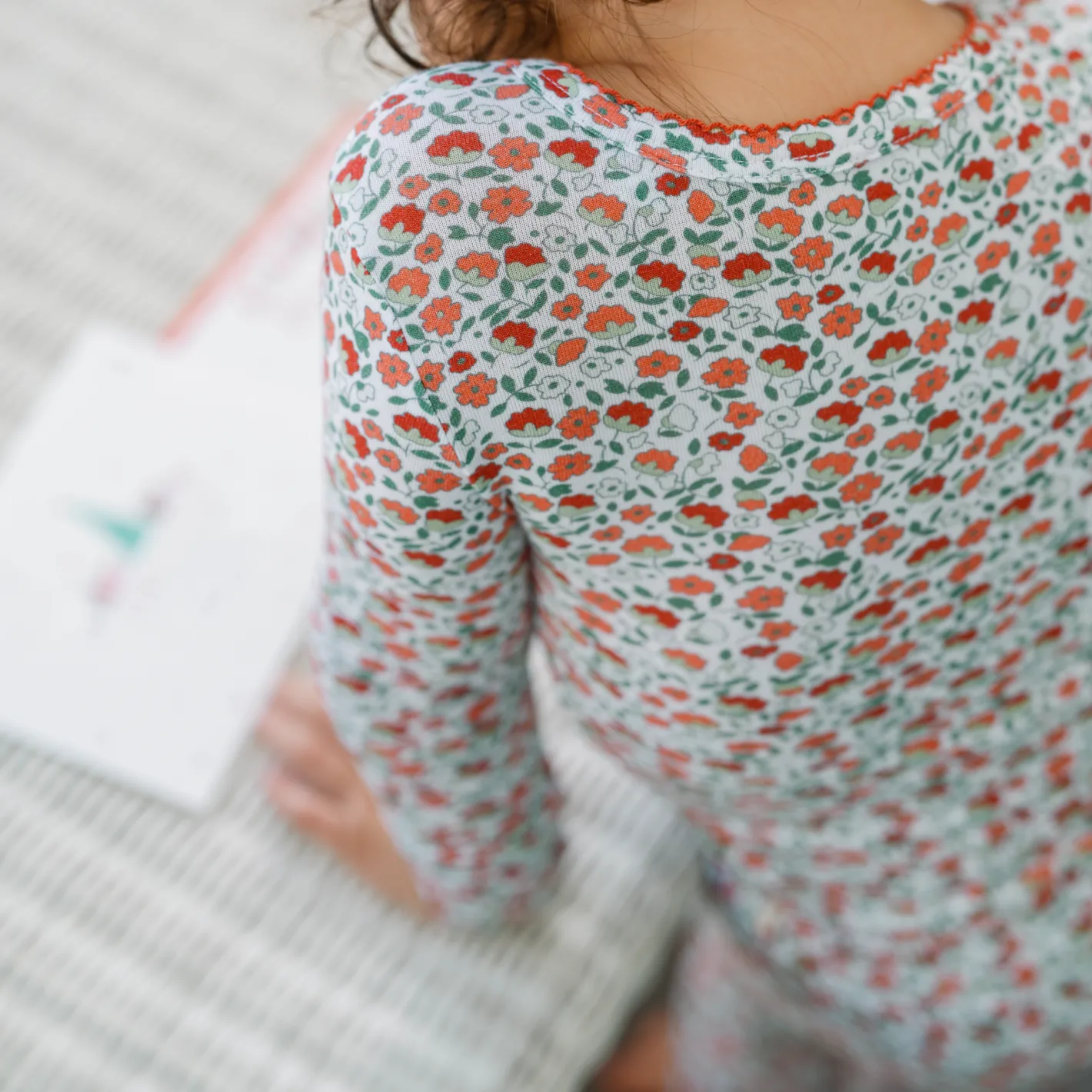 girls rosebud pima pajamas set sold by minnow product image thumbnail 2