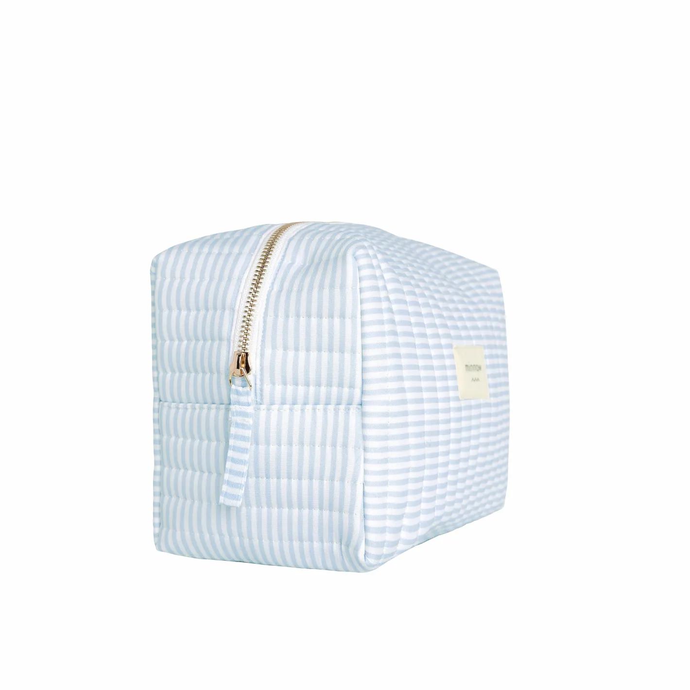 powder blue stripe interior coated travel pouch sold by minnow product image thumbnail 4