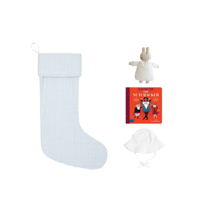 holiday powder blue stripe stocking bundle sold by minnow