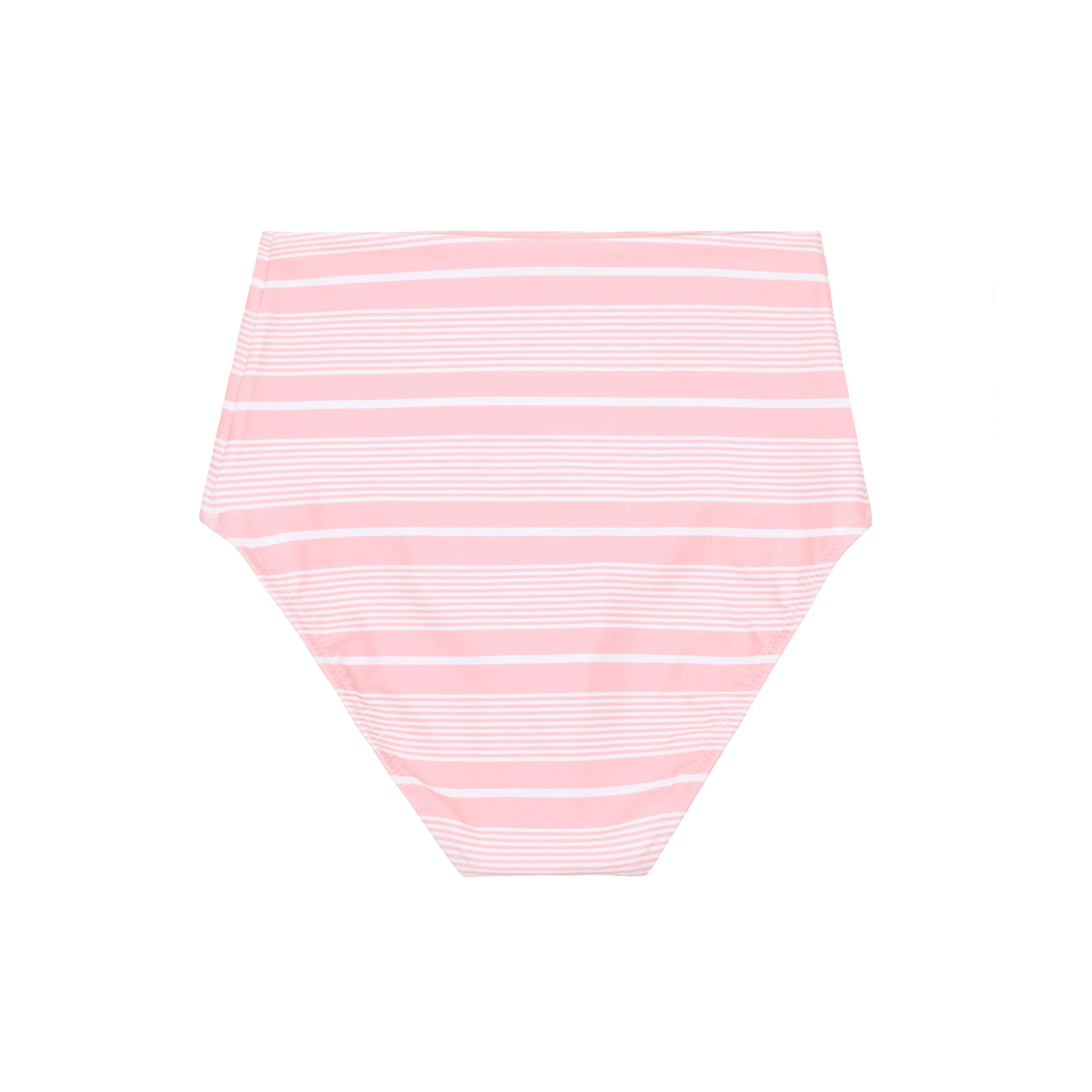 women's sorbet pink stripe high waisted bikini bottom sold by minnow product image thumbnail 5