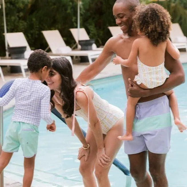 women's linear citrus smocked one piece sold by minnow product image thumbnail 3