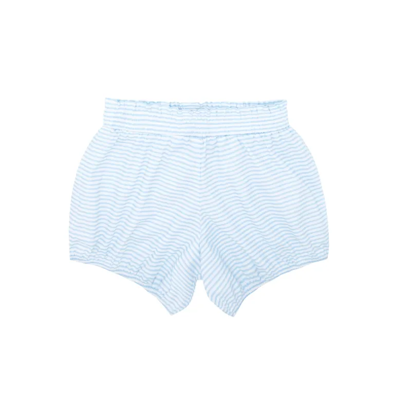 girls powder blue stripe bloomer short sold by minnow