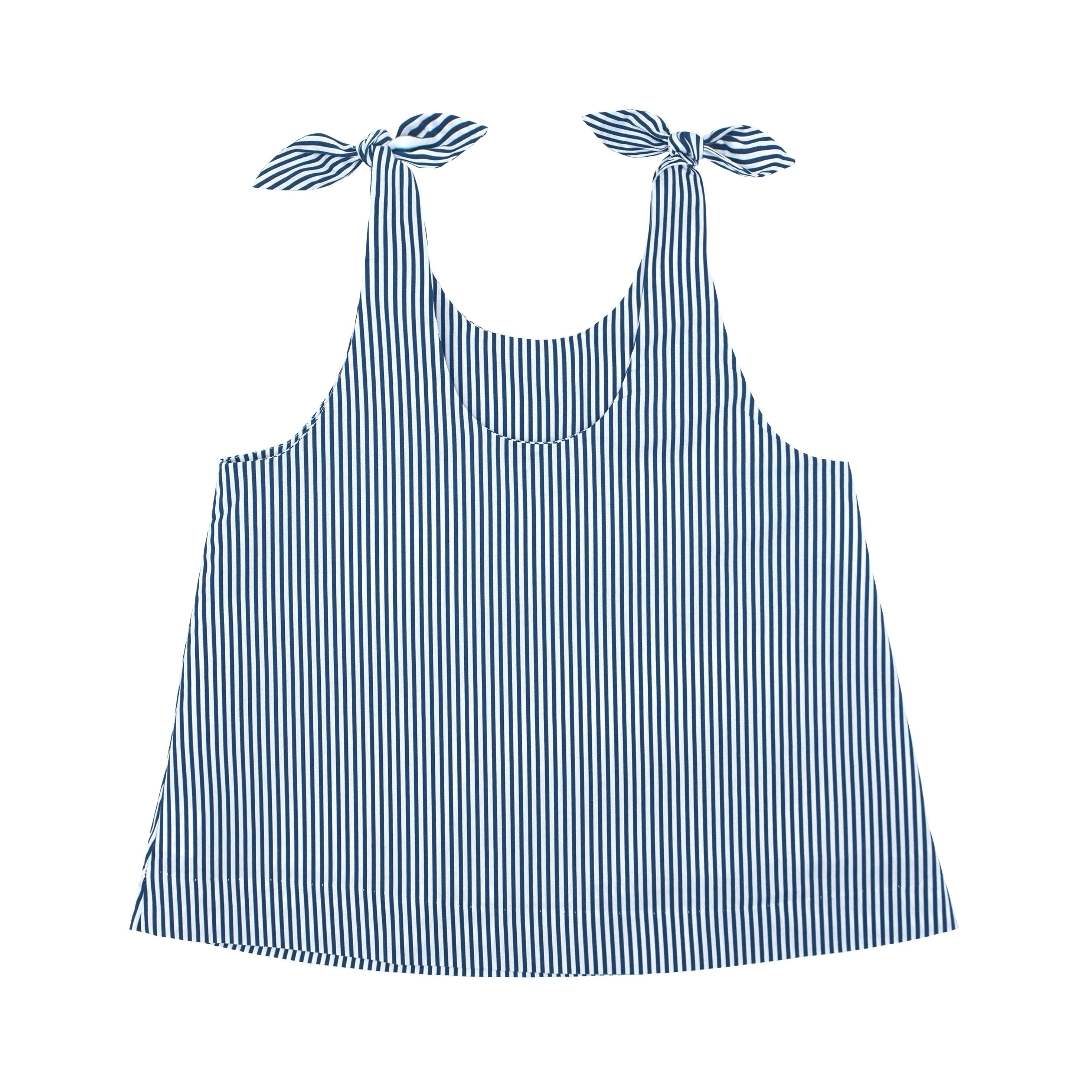 girls navy stripe tie knot tank sold by minnow product image thumbnail 5