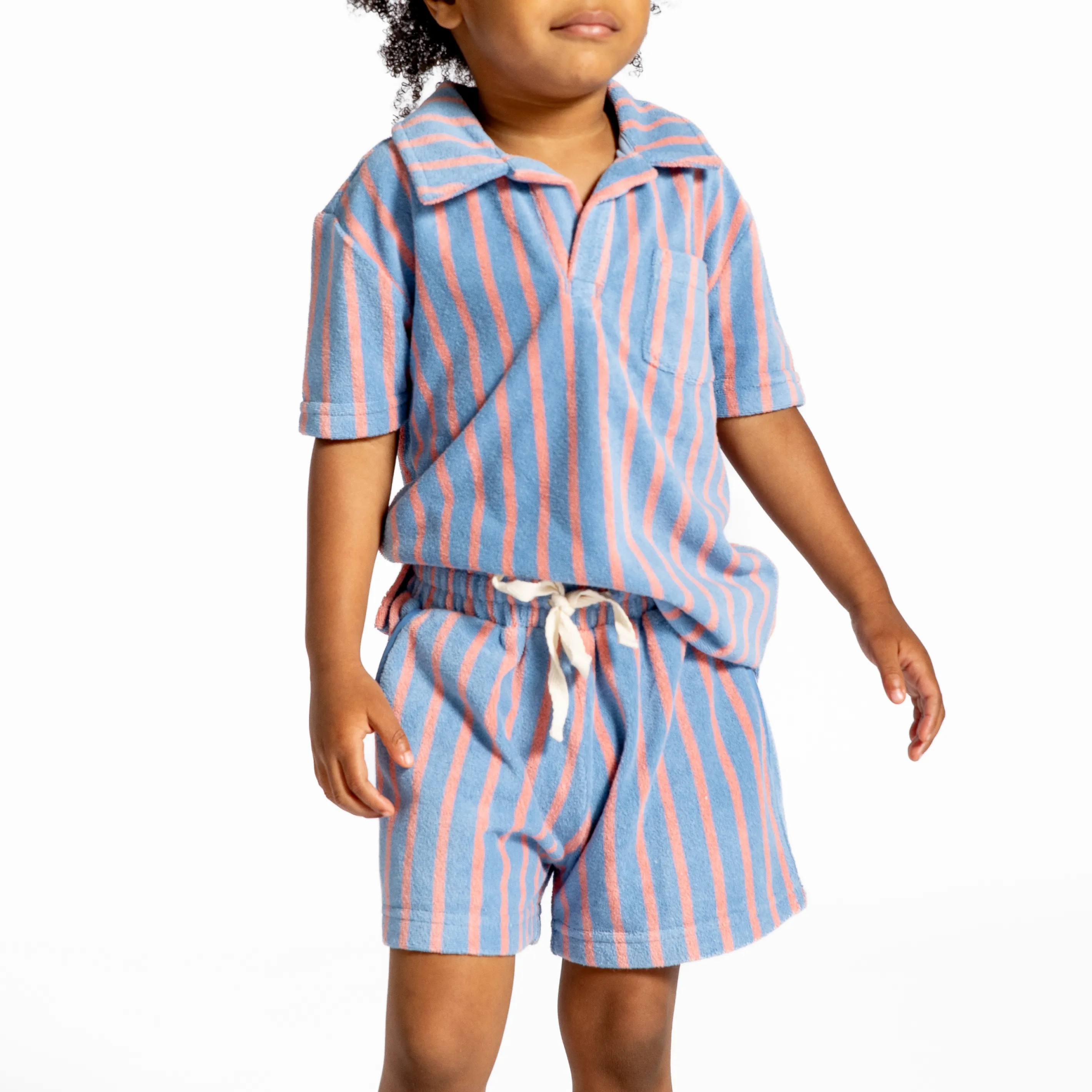 boys maritime stripe french terry polo sold by minnow product image thumbnail 3
