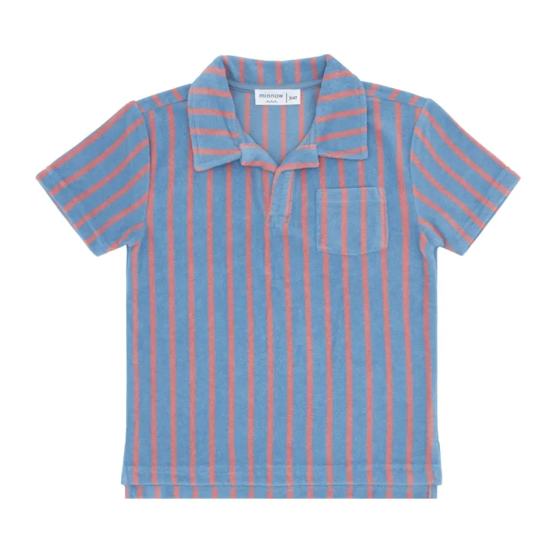 boys maritime stripe french terry polo sold by minnow