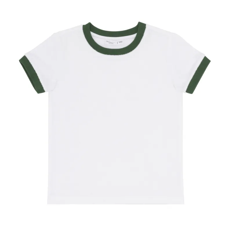 unisex white french terry ringer tee sold by minnow
