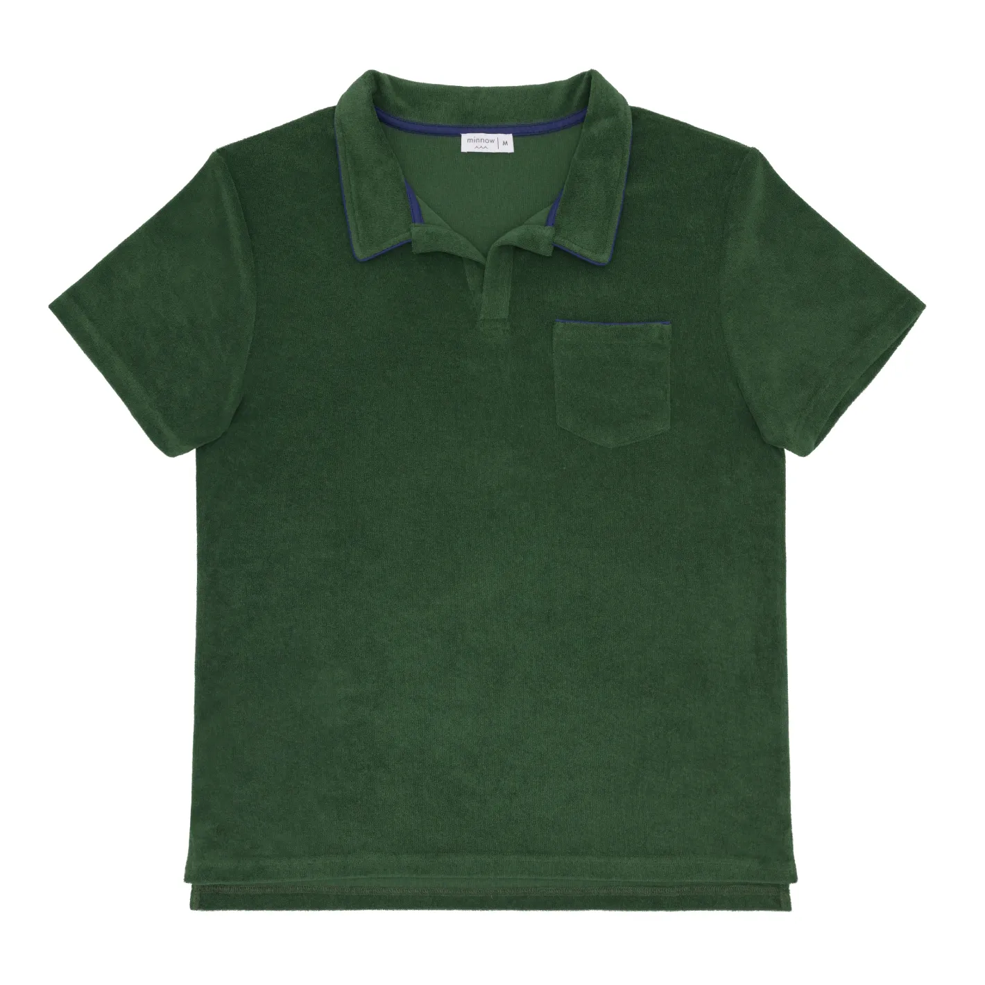 mens evergreen french terry polo sold by minnow