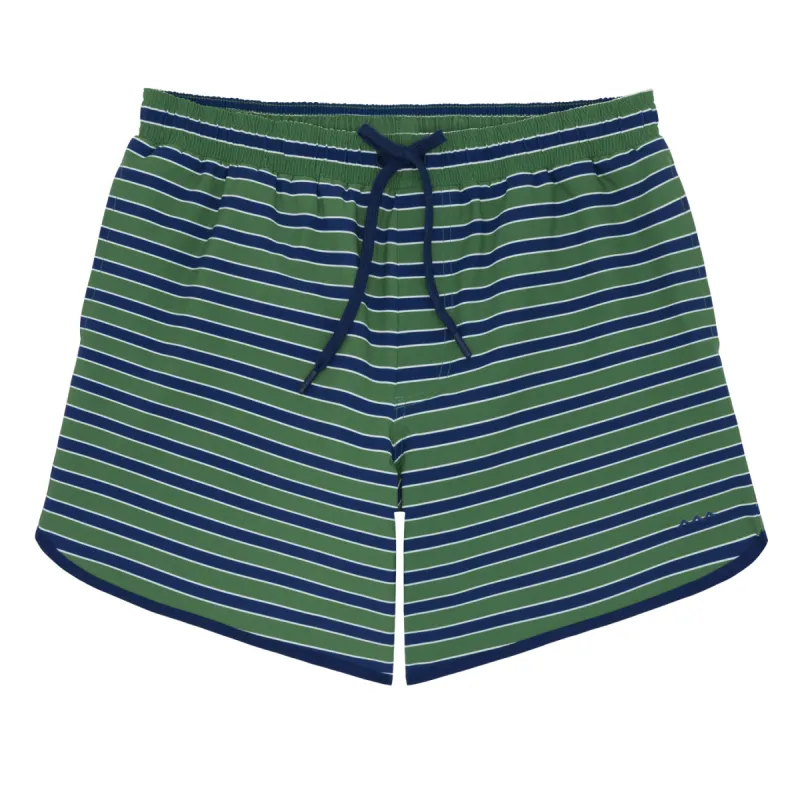 men's evergreen stripe boardie made by minnow