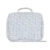 slate floral coated lunchbox sold by minnow