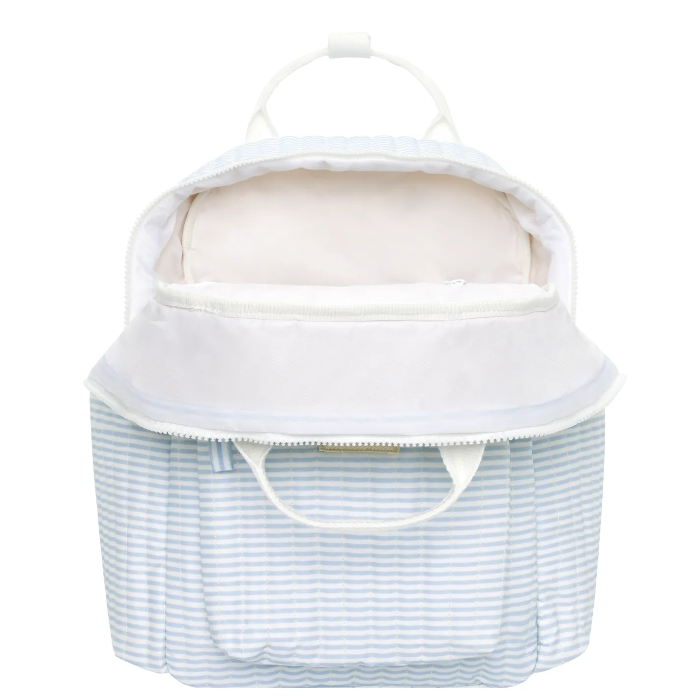 powder blue stripe coated everyday backpack sold by minnow product image thumbnail 2