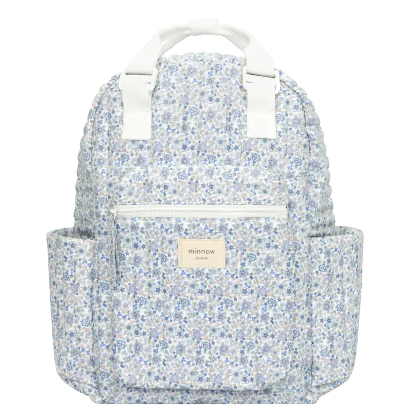 slate floral coated everyday backpack sold by minnow