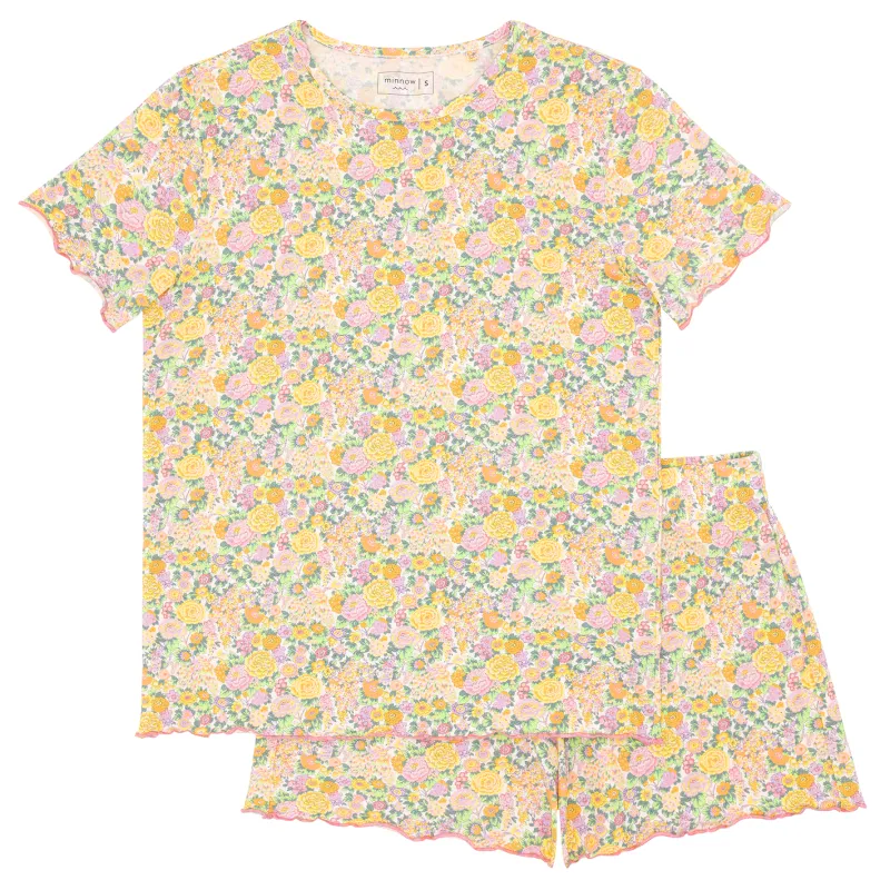 women's Elysian Day shirt and short pima pajamas set sold by minnow