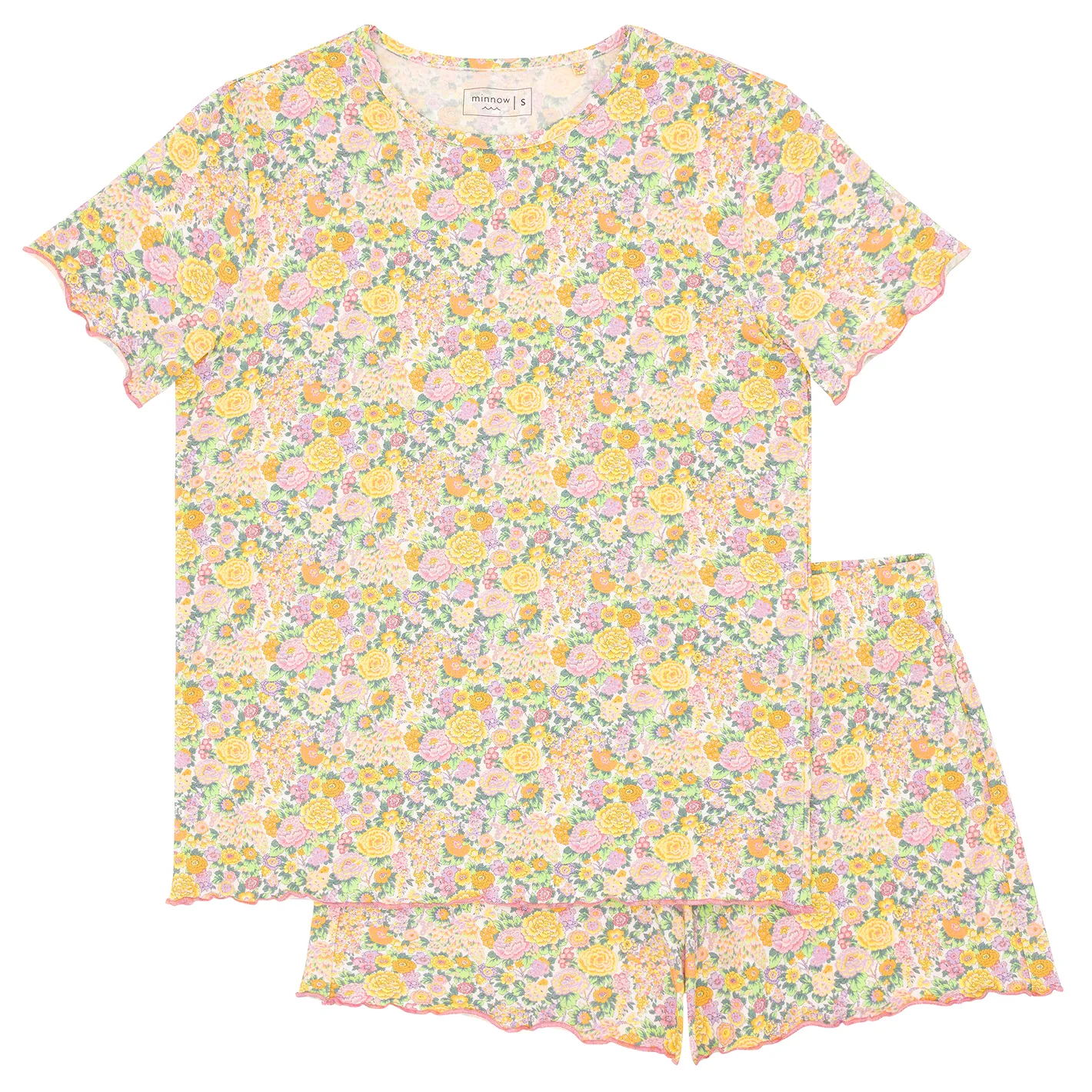 women's Elysian Day shirt and short pima pajamas set sold by minnow