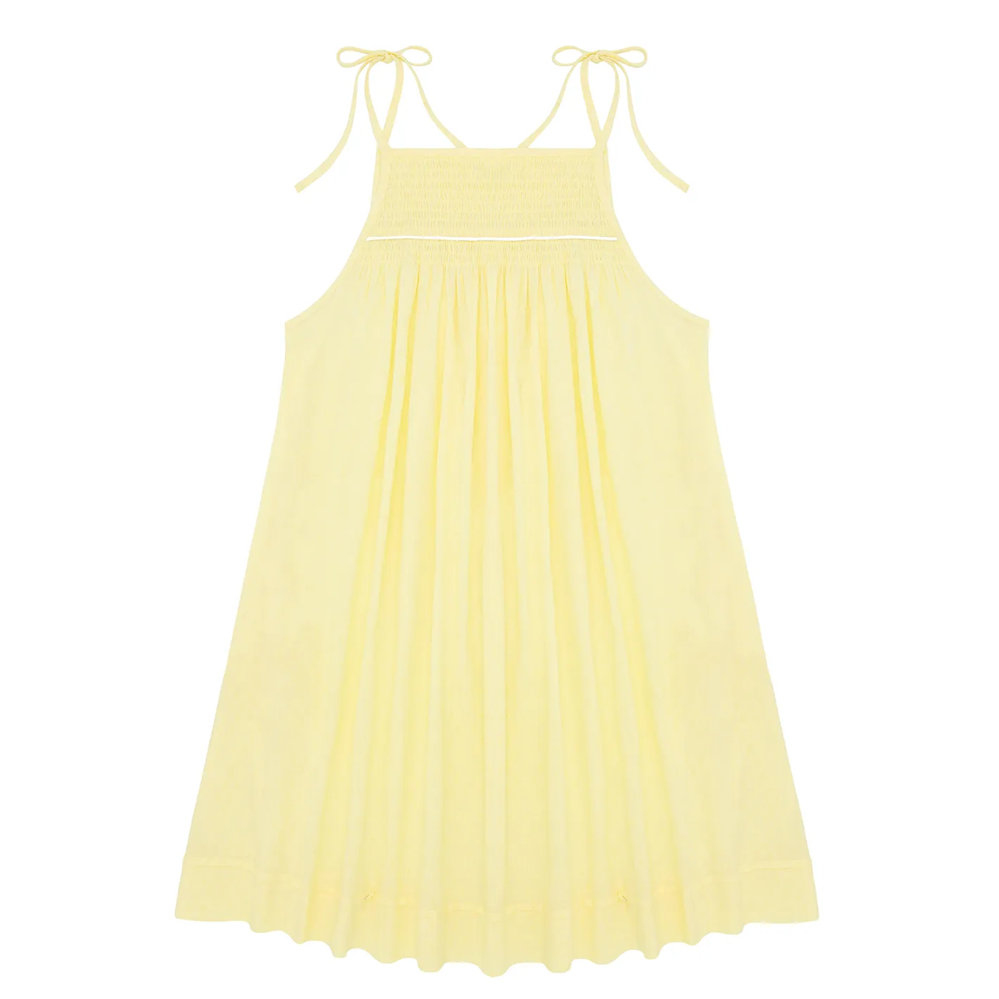 women's banana smocked coverup sold by minnow