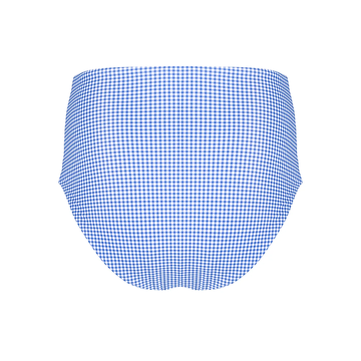 women's sky blue gingham high waist bikini bottom sold by minnow product image thumbnail 5