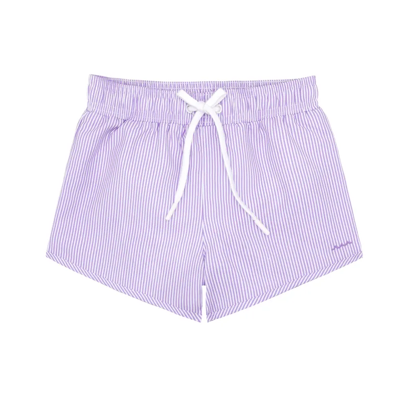 boys lavender stripe boardie sold by minnow