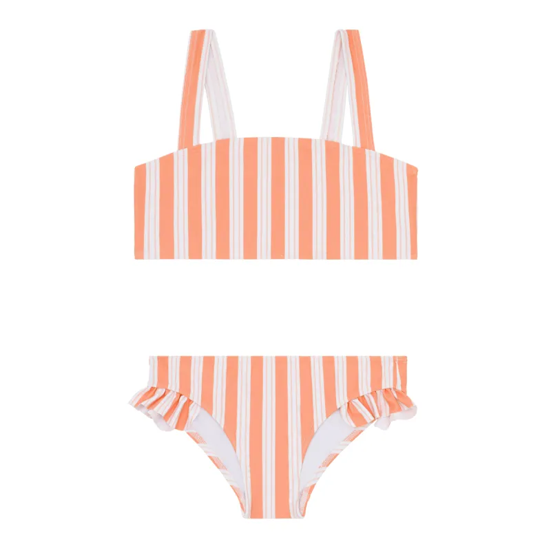 girls swizzle stripe bandeau bikini sold by minnow