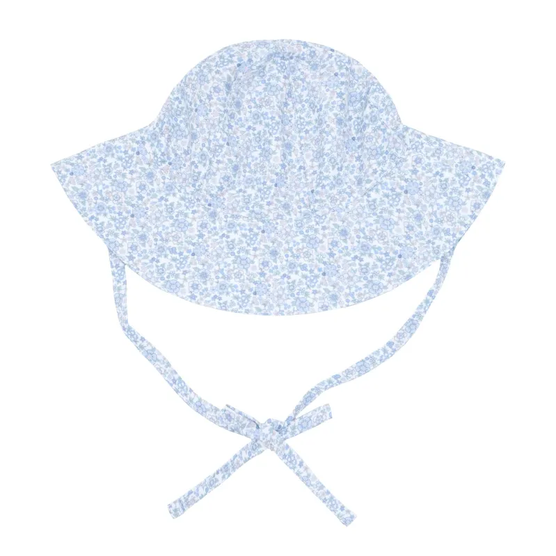 baby slate floral sun hat sold by minnow