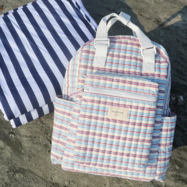 vintage stripe coated everyday backpack sold by minnow product image thumbnail 2