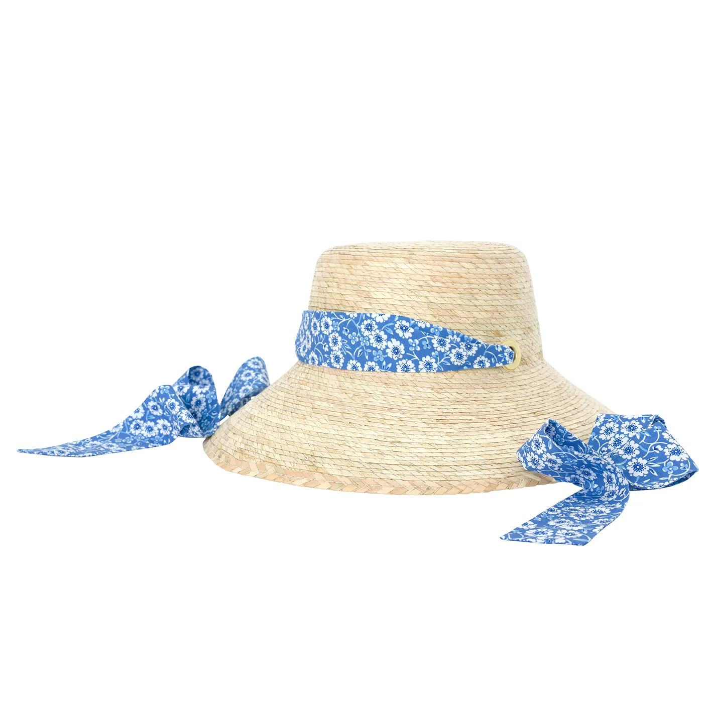 sarah bray bermuda palmetto little girls hat with rosebay ribbon sold by minnow product image thumbnail 4