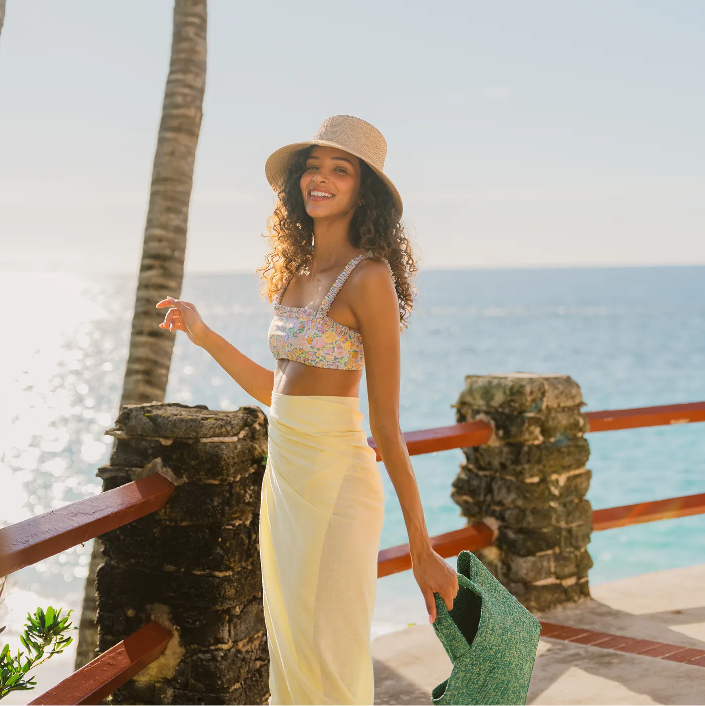 sunshine tienda birdie palm bucket hat sold by minnow product image thumbnail 4