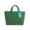 manebi medium emerald melange raffia sunset bag sold by minnow