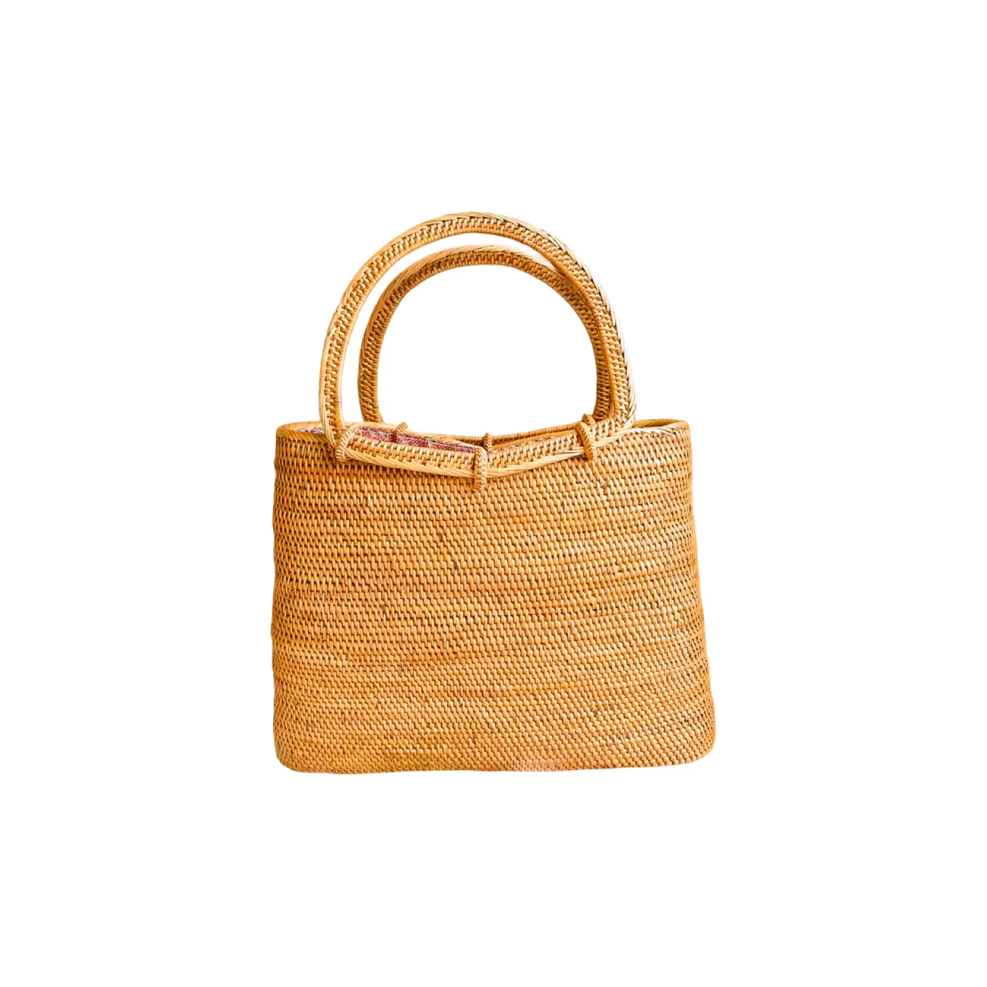 the artisan & co. resort top handle rattan tote sold by minnow