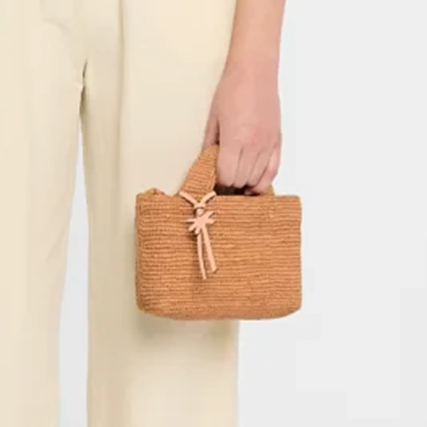 manebi mini tan raffia sunset bag sold by minnow product image thumbnail 4