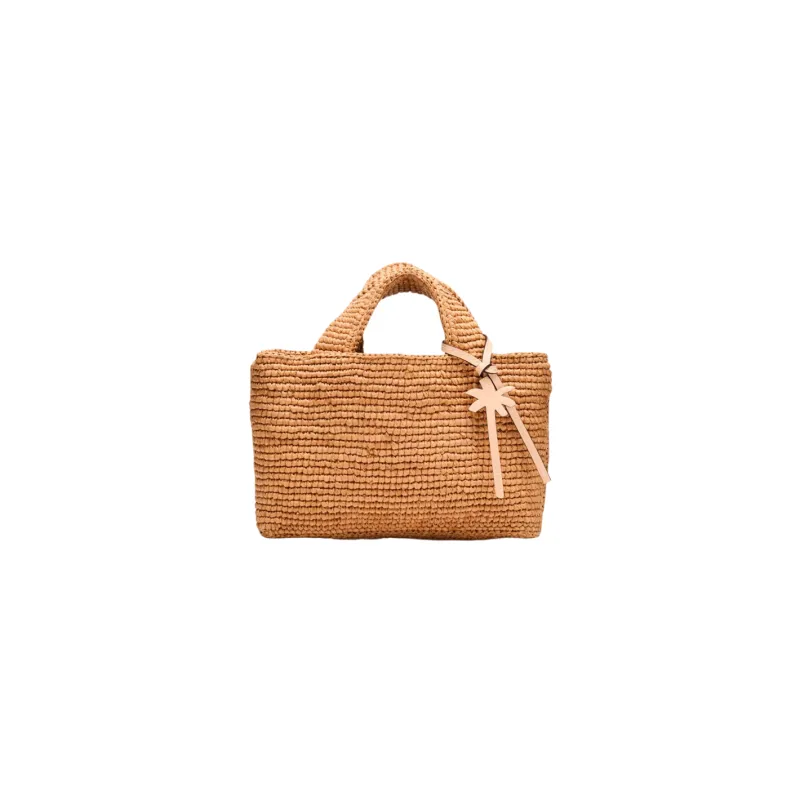 manebi mini tan raffia sunset bag sold by minnow