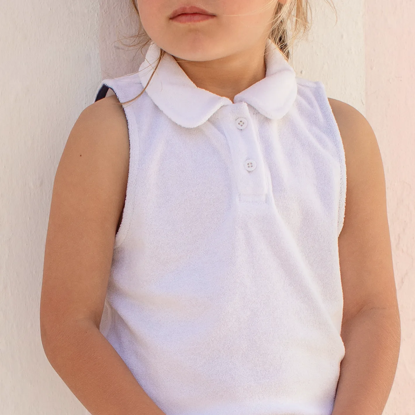 girls white french terry tennis tank top and skort set sold by minnow product image thumbnail 3
