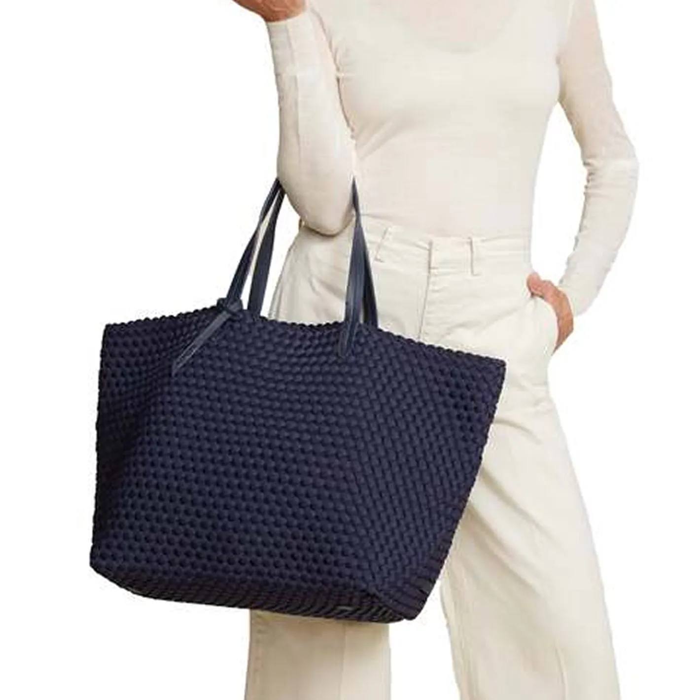 naghedi ink blue jetsetter tote sold by minnow product image thumbnail 2