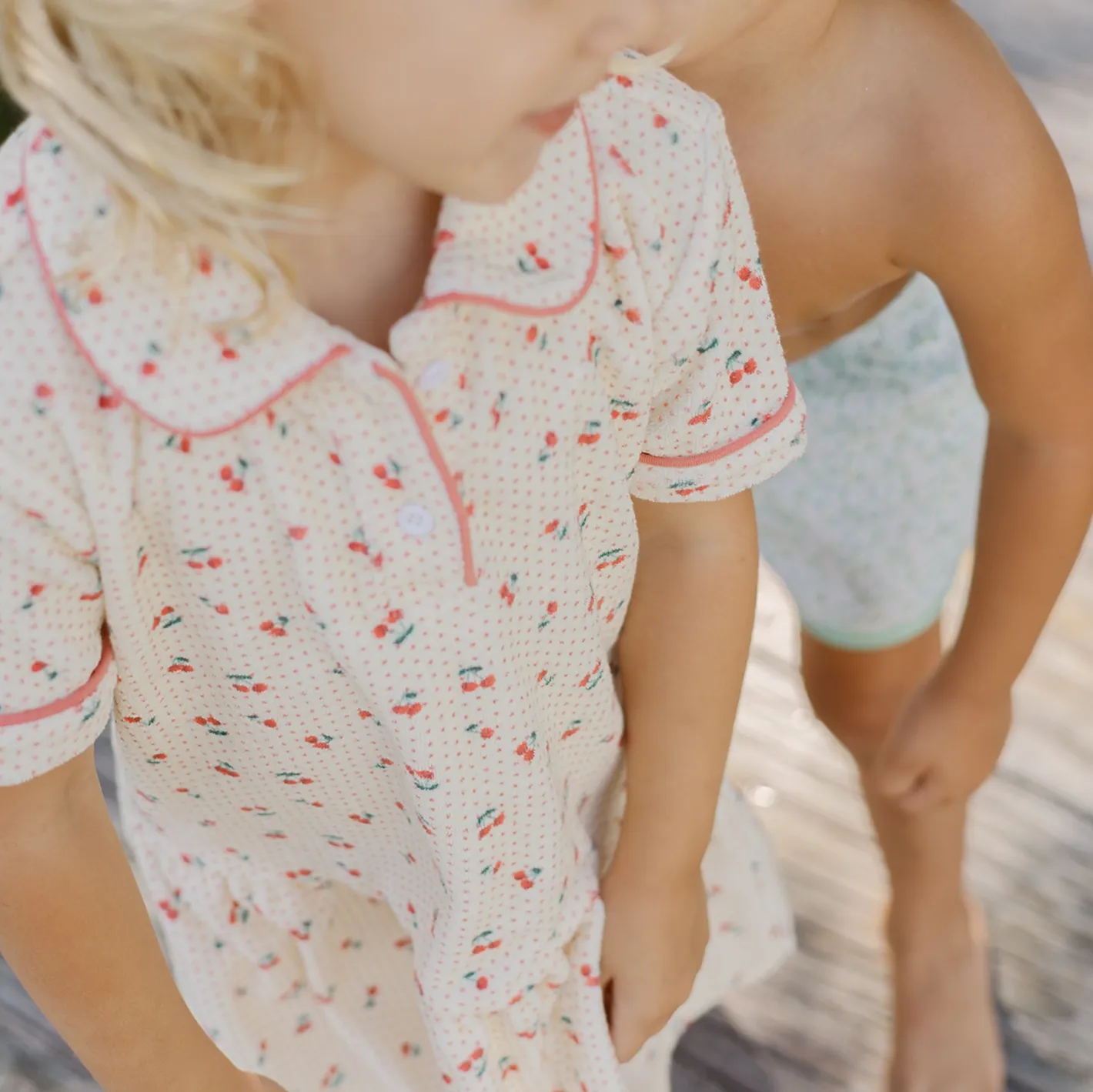 girls summer cherries french terry dropwaist tennis dress sold by minnow product image thumbnail 5