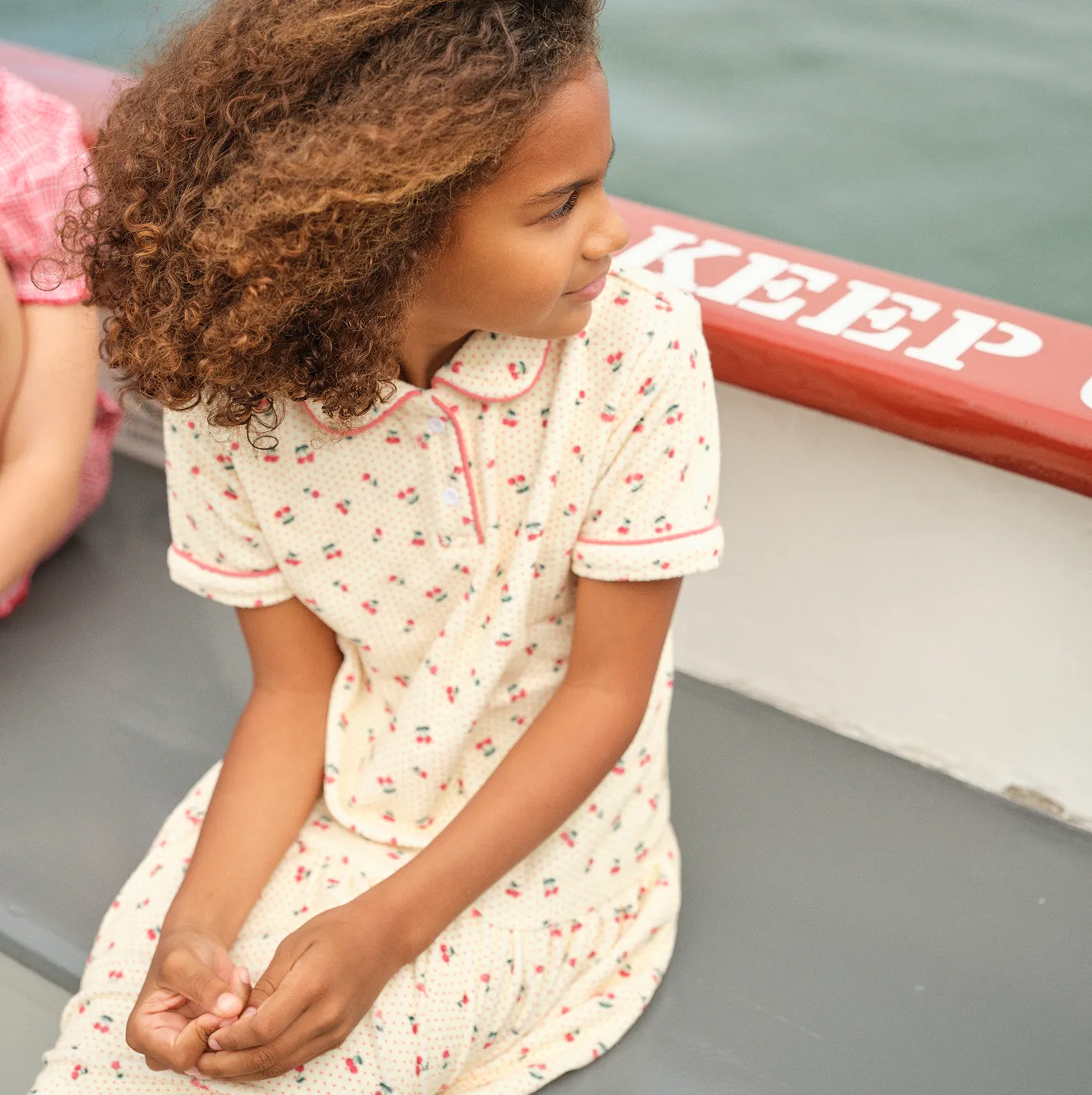 girls summer cherries french terry dropwaist tennis dress sold by minnow product image thumbnail 2