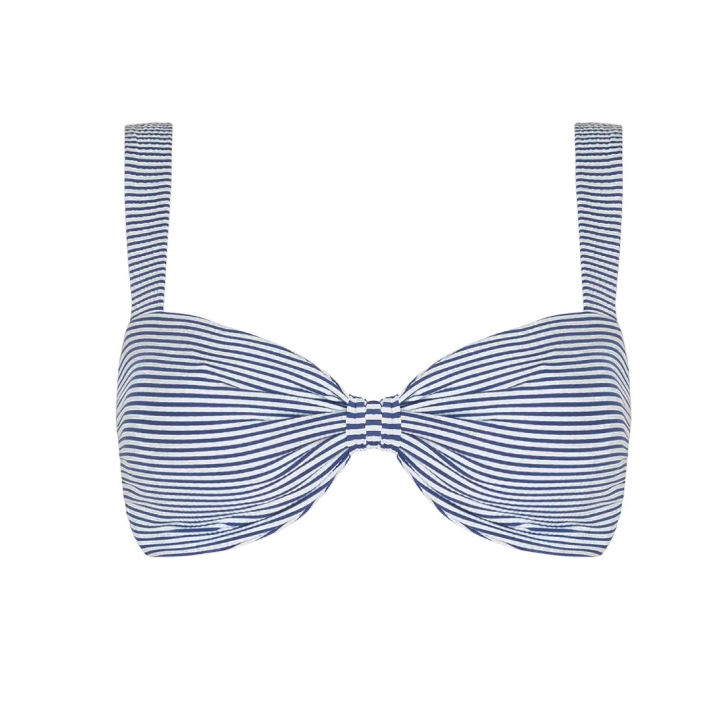 women's harbor stripe knot bikini top sold by minnow