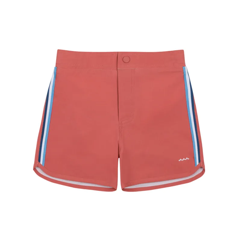 boys poppy red board short sold by minnow
