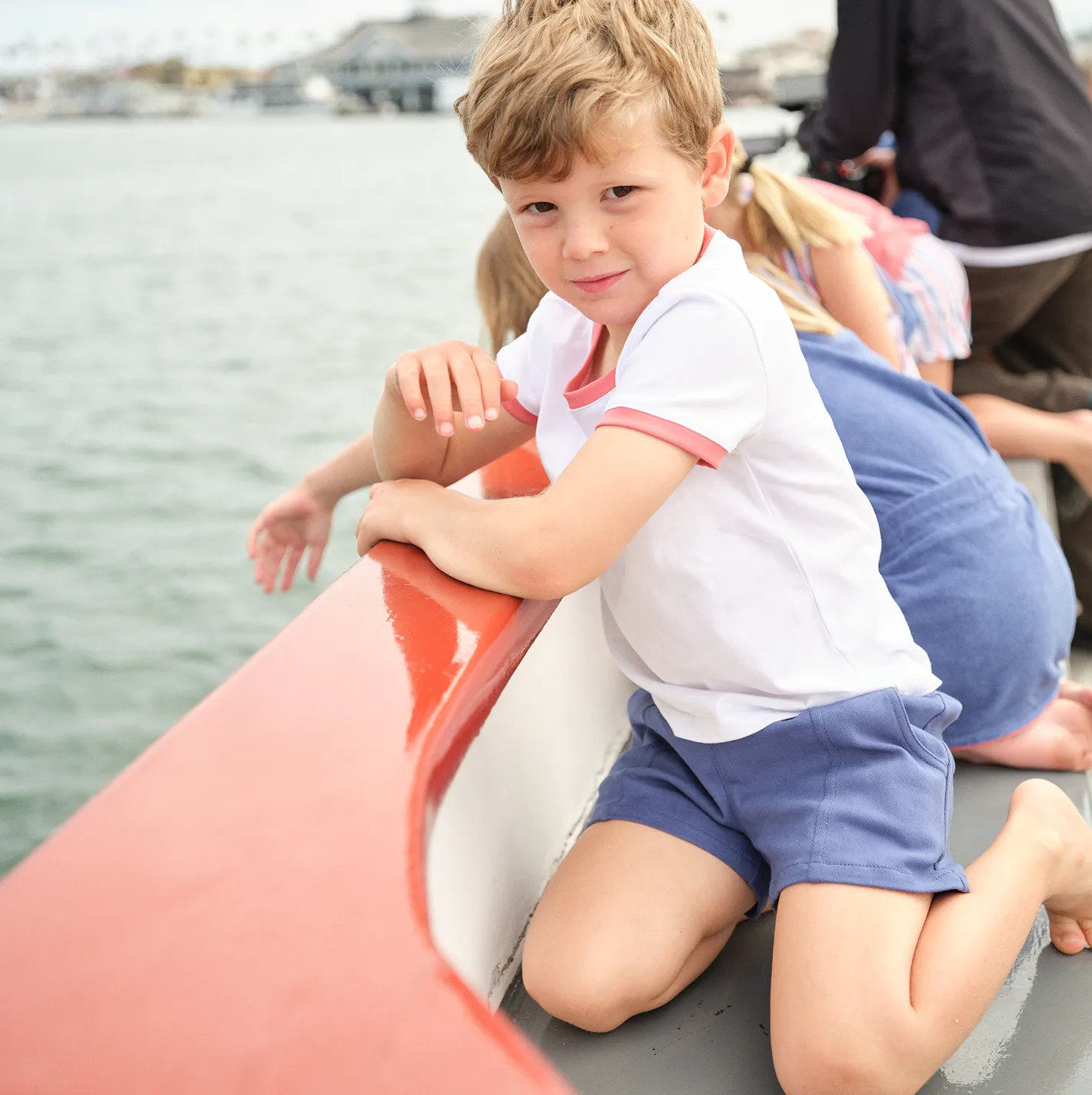 boys newport navy ultra-soft twill short sold by minnow product image thumbnail 2