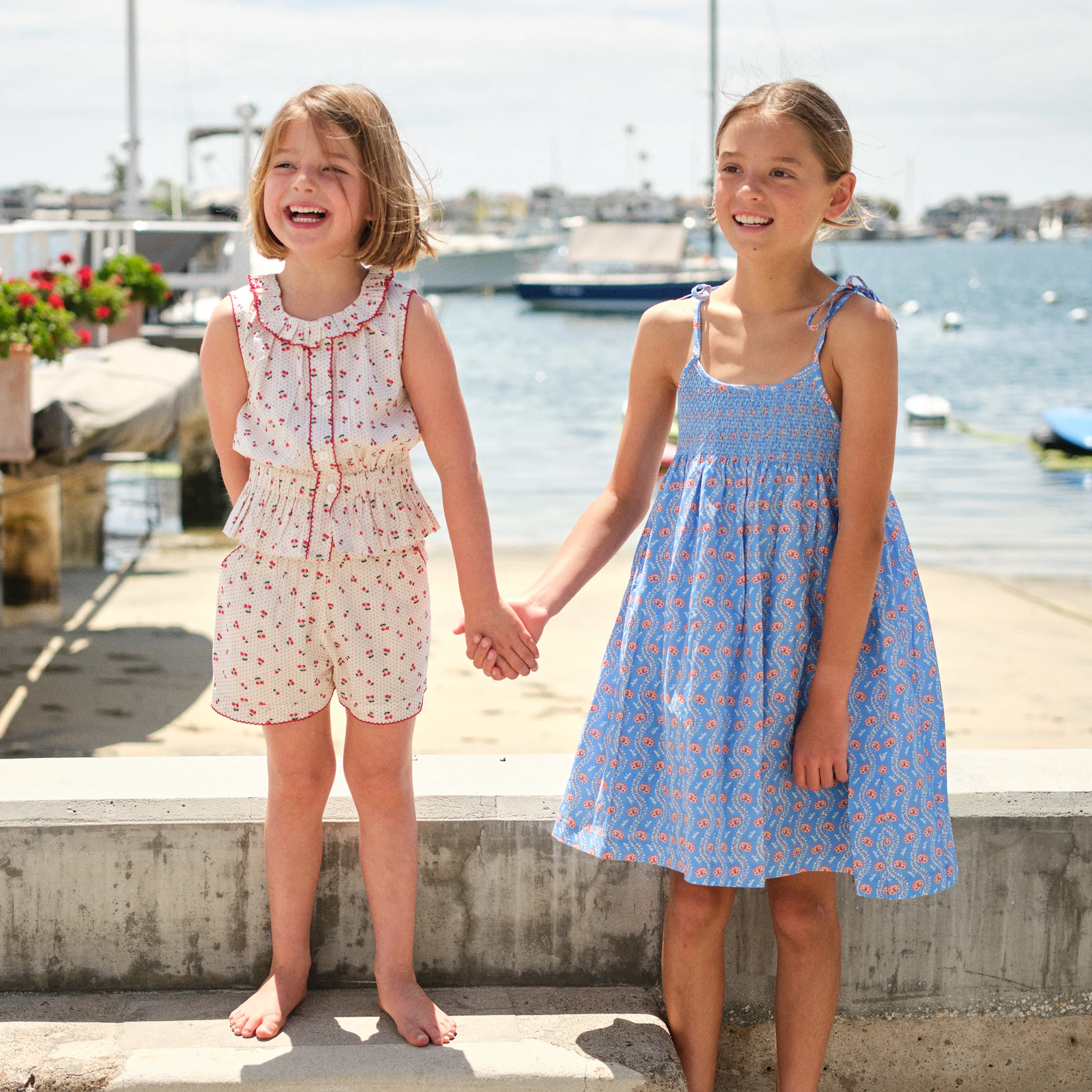 girls blue primrose smocked dress sold by minnow product image thumbnail 3