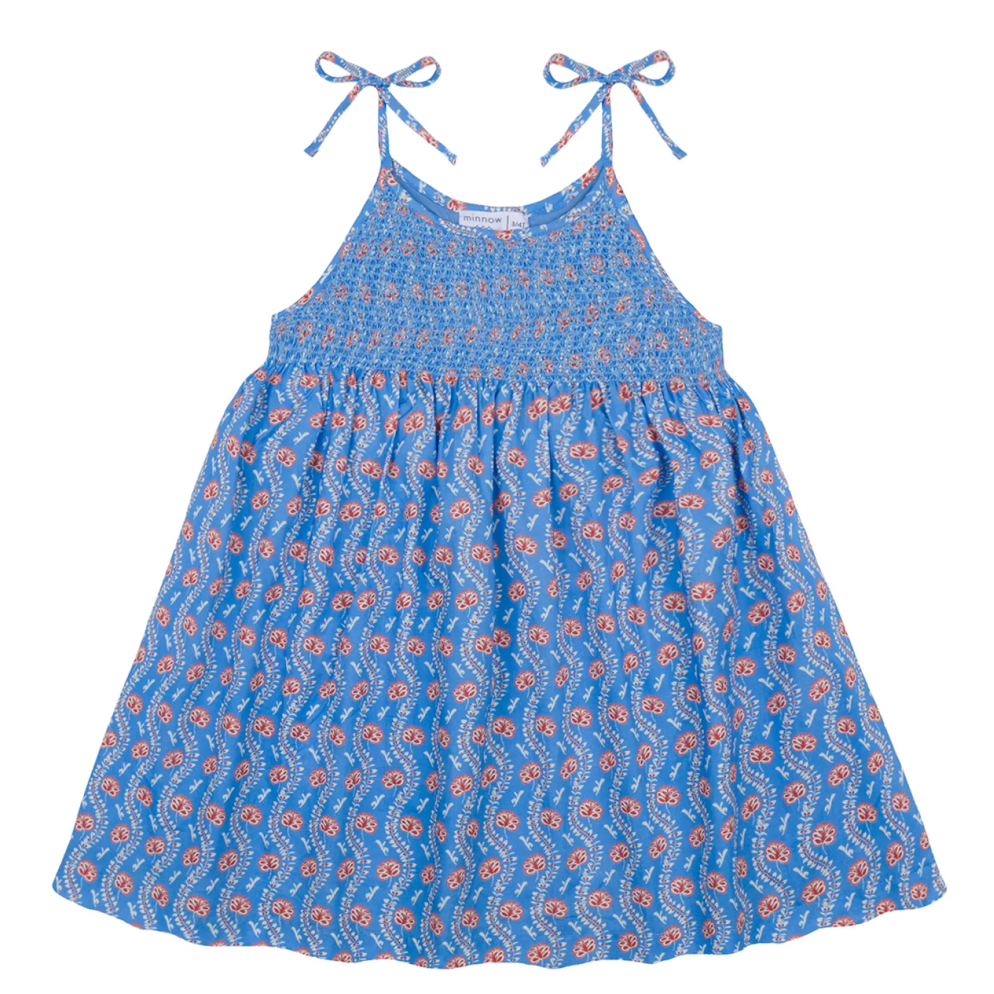 girls blue primrose smocked dress sold by minnow