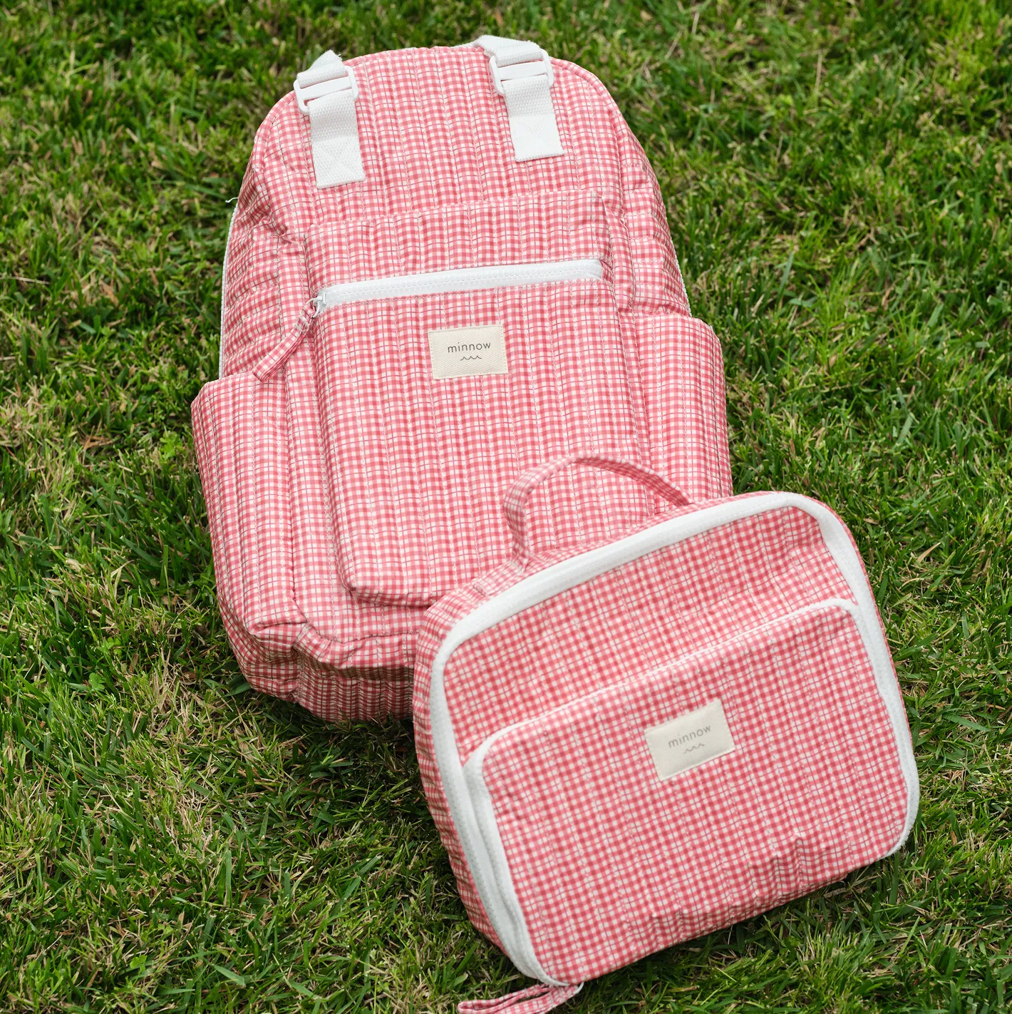poppy gingham coated lunchbox sold by minnow product image thumbnail 3