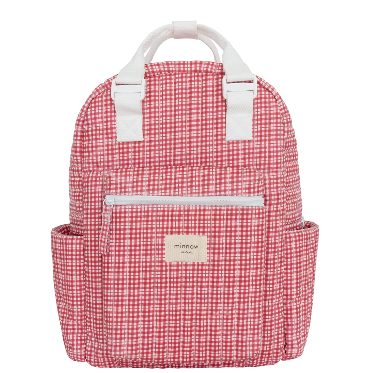 poppy gingham coated everyday backpack sold by minnow