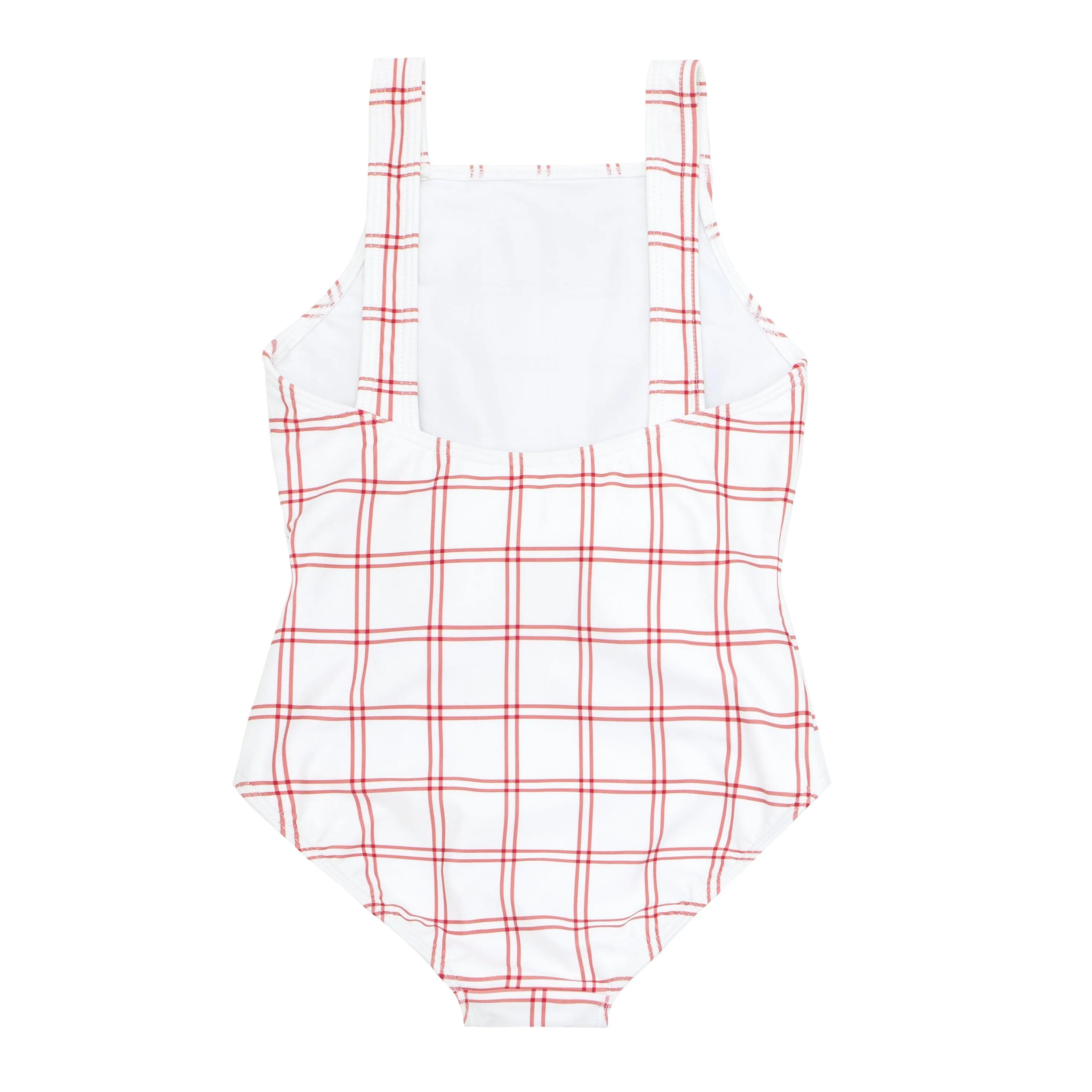 girls windowpane tie front one piece sold by minnow product image thumbnail 4
