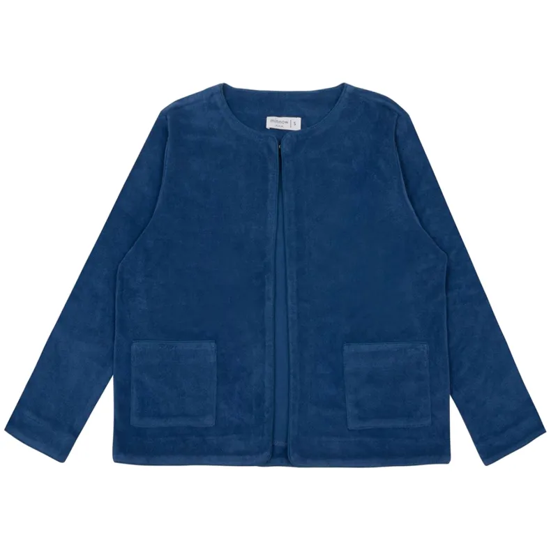 women's newport navy french terry jacket made by minnow