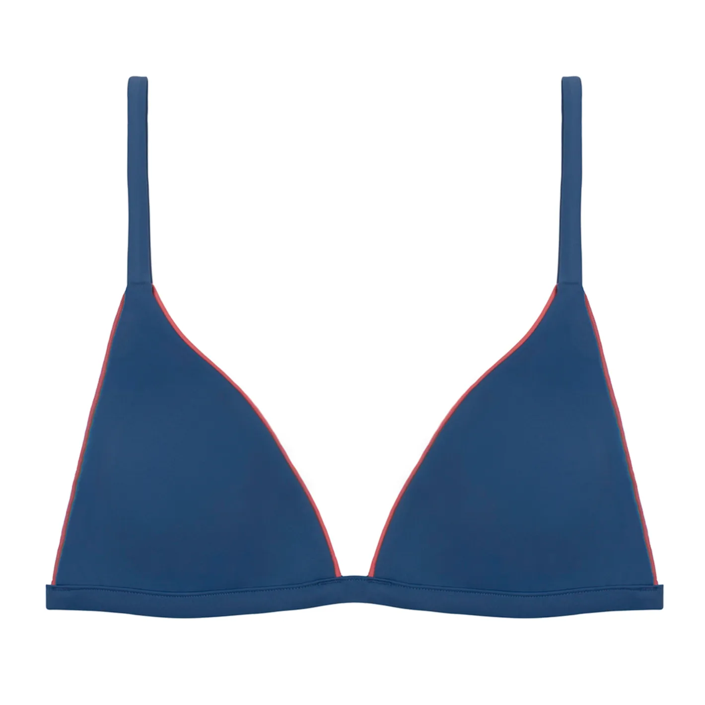 women's newport navy triangle bikini top sold by minnow