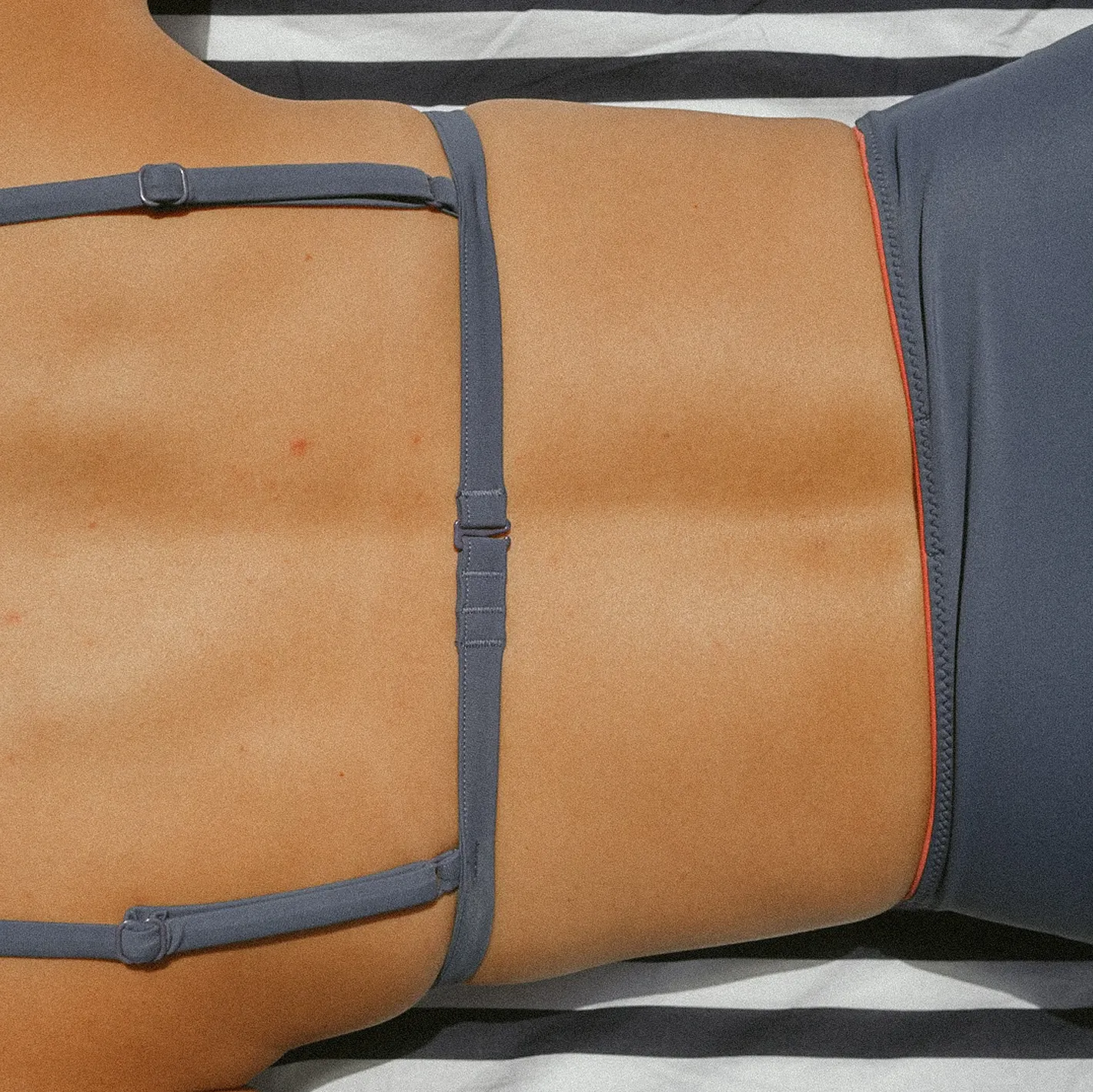 women's newport navy triangle bikini top sold by minnow product image thumbnail 5