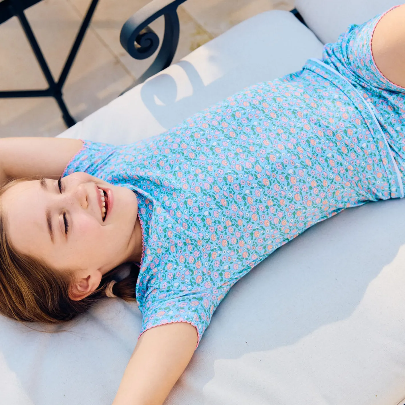 minnow x j.crew girls buttercup shirt and short pima pajamas set sold by minnow product image thumbnail 3