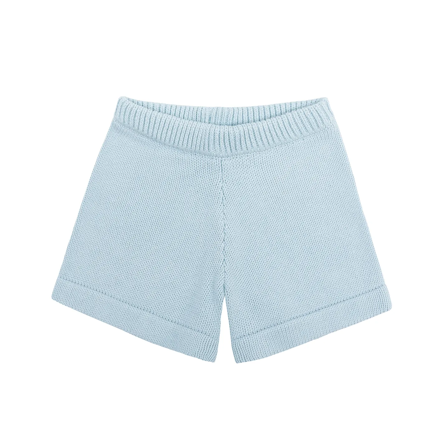 unisex light blue knit short sold by minnow