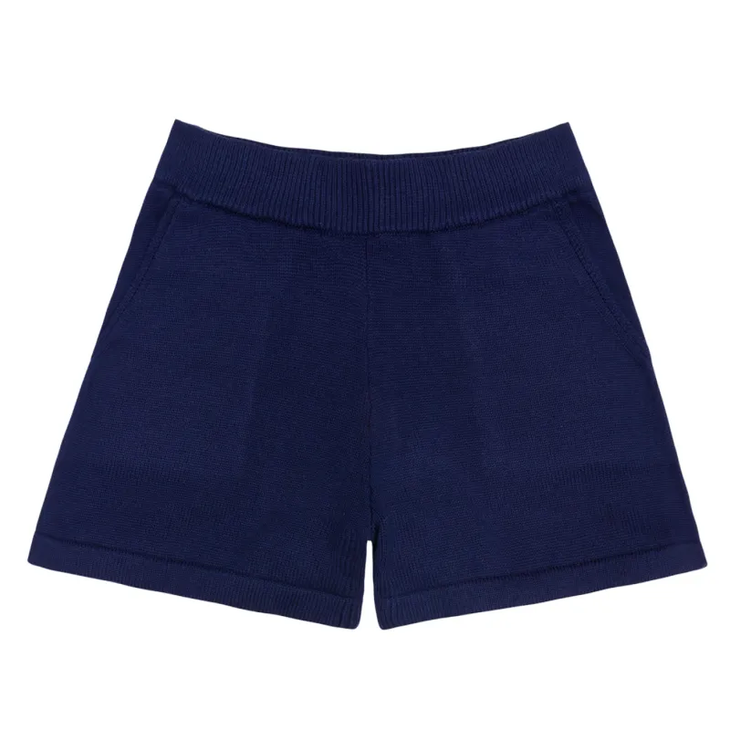 women's navy knit short sold by minnow