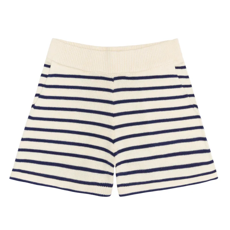 women's breton stripe knit short sold by minnow