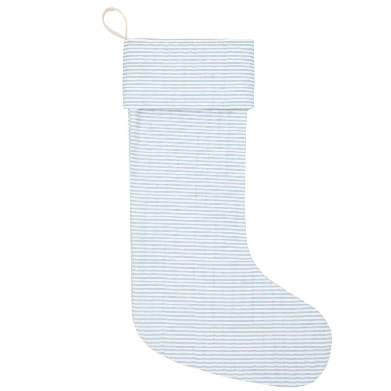 powder blue stripe quilted stocking sold by minnow