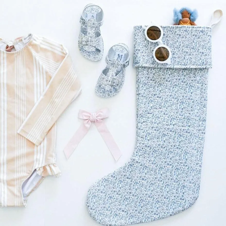 slate floral quilted quilted stocking sold by minnow product image thumbnail 3